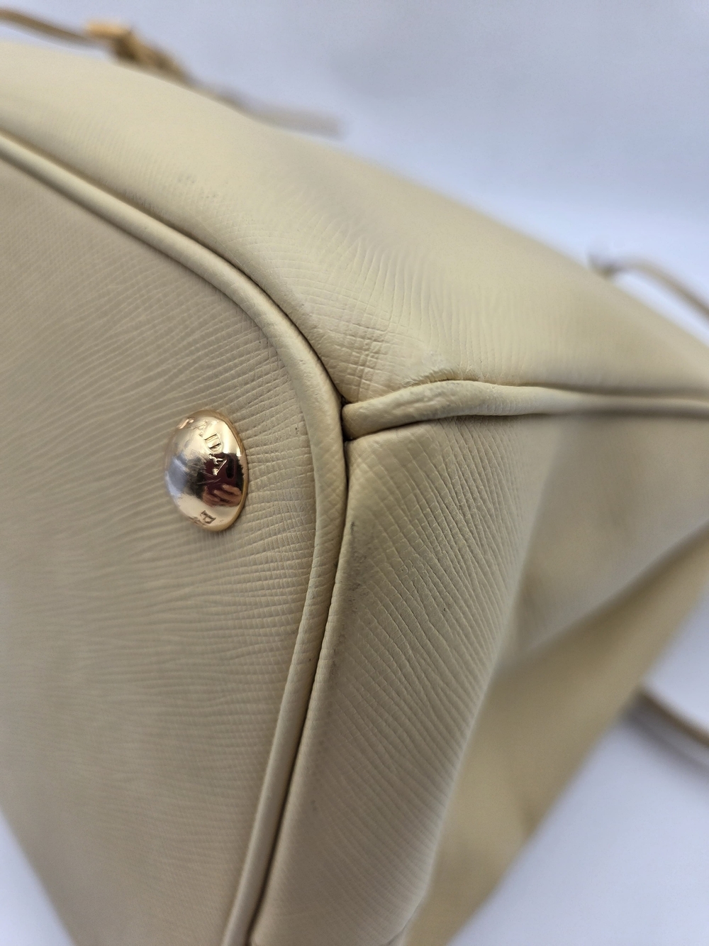 Prada Galleria Large Saffiano Leather Travertine Stone, Auth, w/COA - Picture 4 of 16